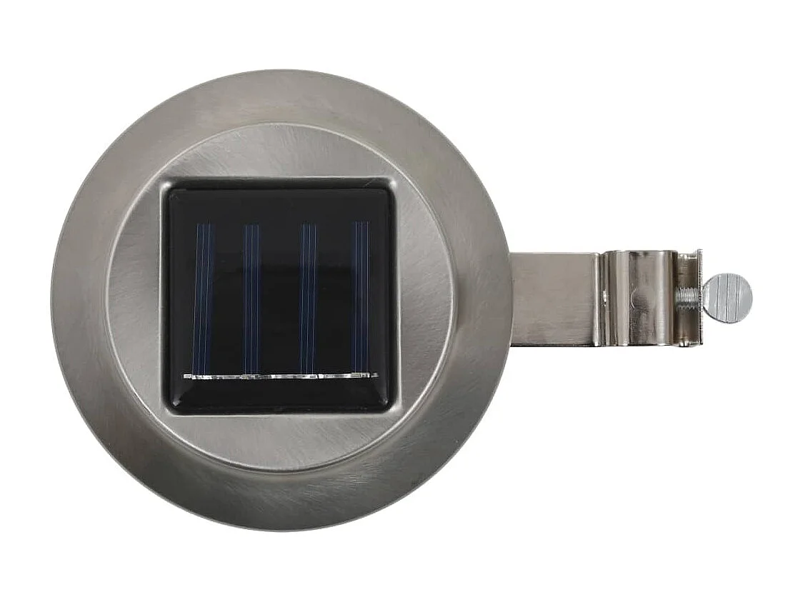 Lampes solaires à LED rondes d'extérieur 12 pcs 12 cm Blanc FR672585