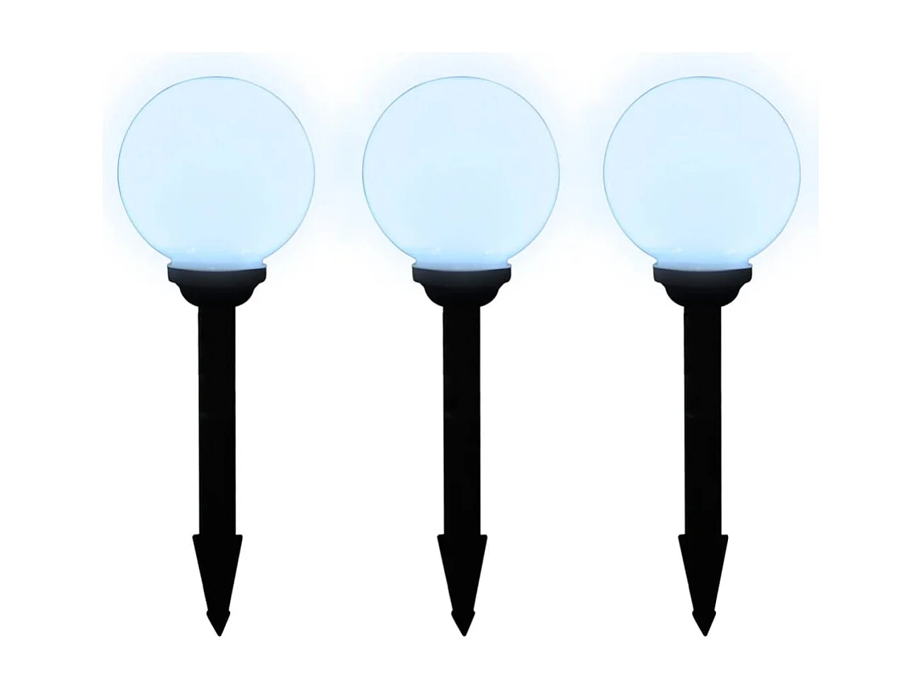 Tuinpadlampen 6 st met grondpin LED 20 cm BE335780