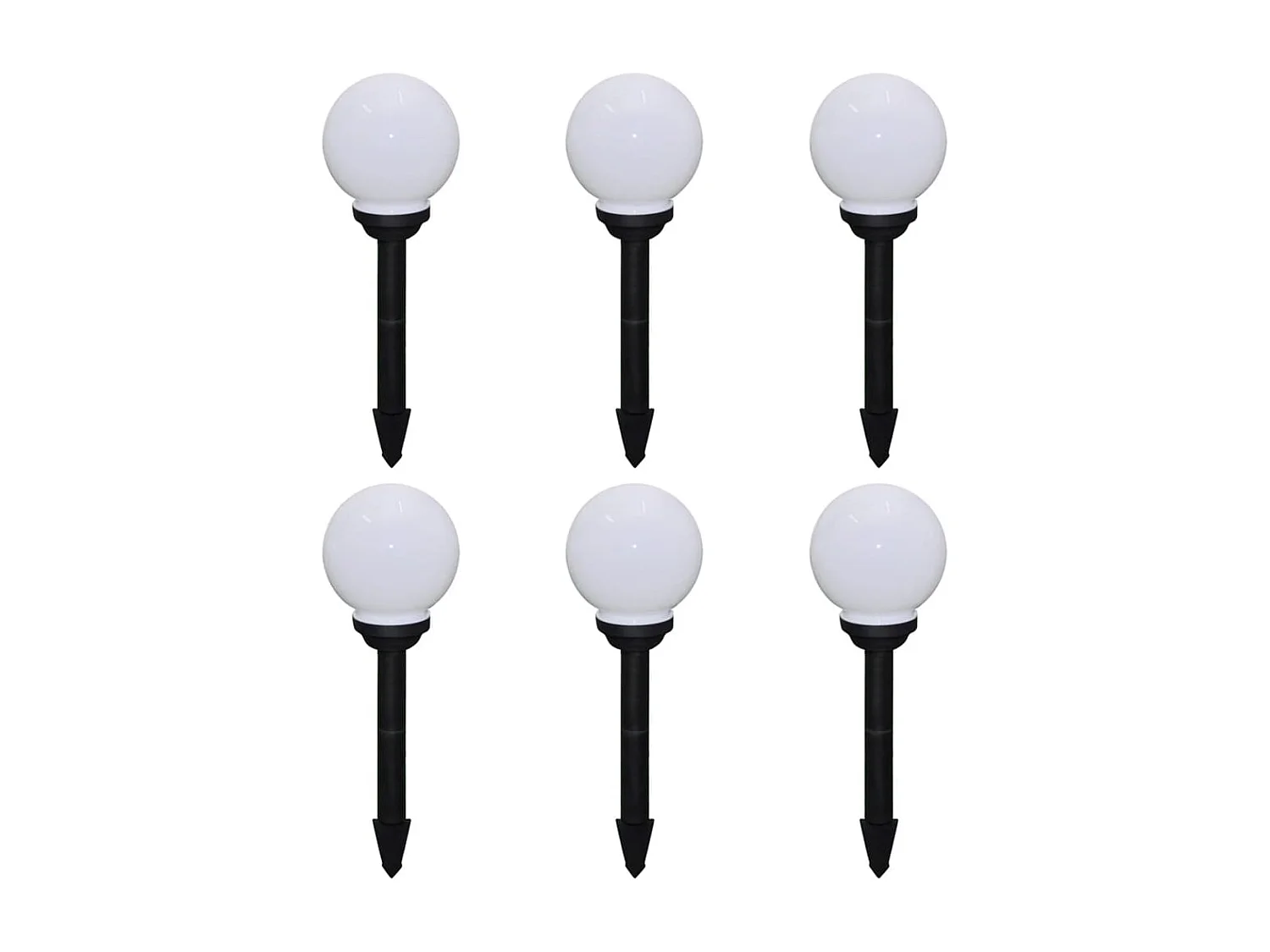 Tuinpadlampen 6 st met grondpin LED 20 cm BE335780