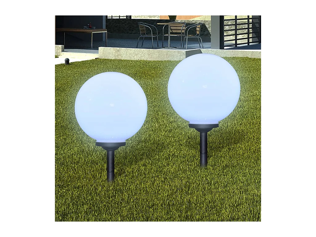 4 pcs Lampes d'allée d'extérieur à LED 30 cm et piquet au sol FR668990