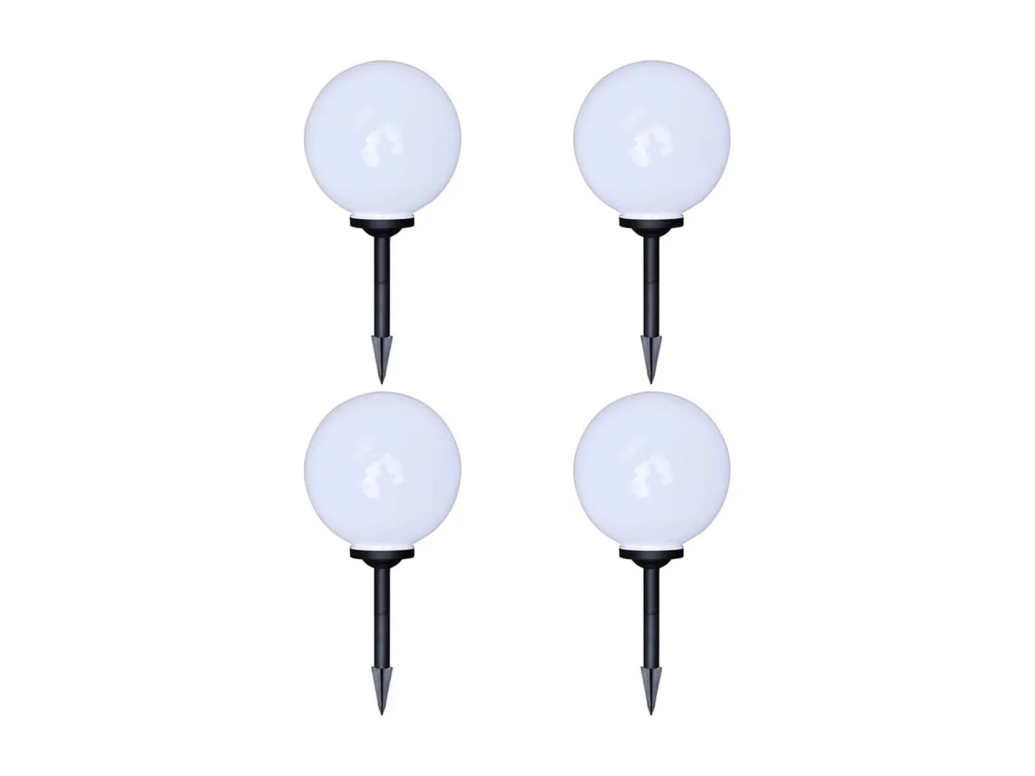 4 pcs Lampes d'allée d'extérieur à LED 30 cm et piquet au sol FR668990