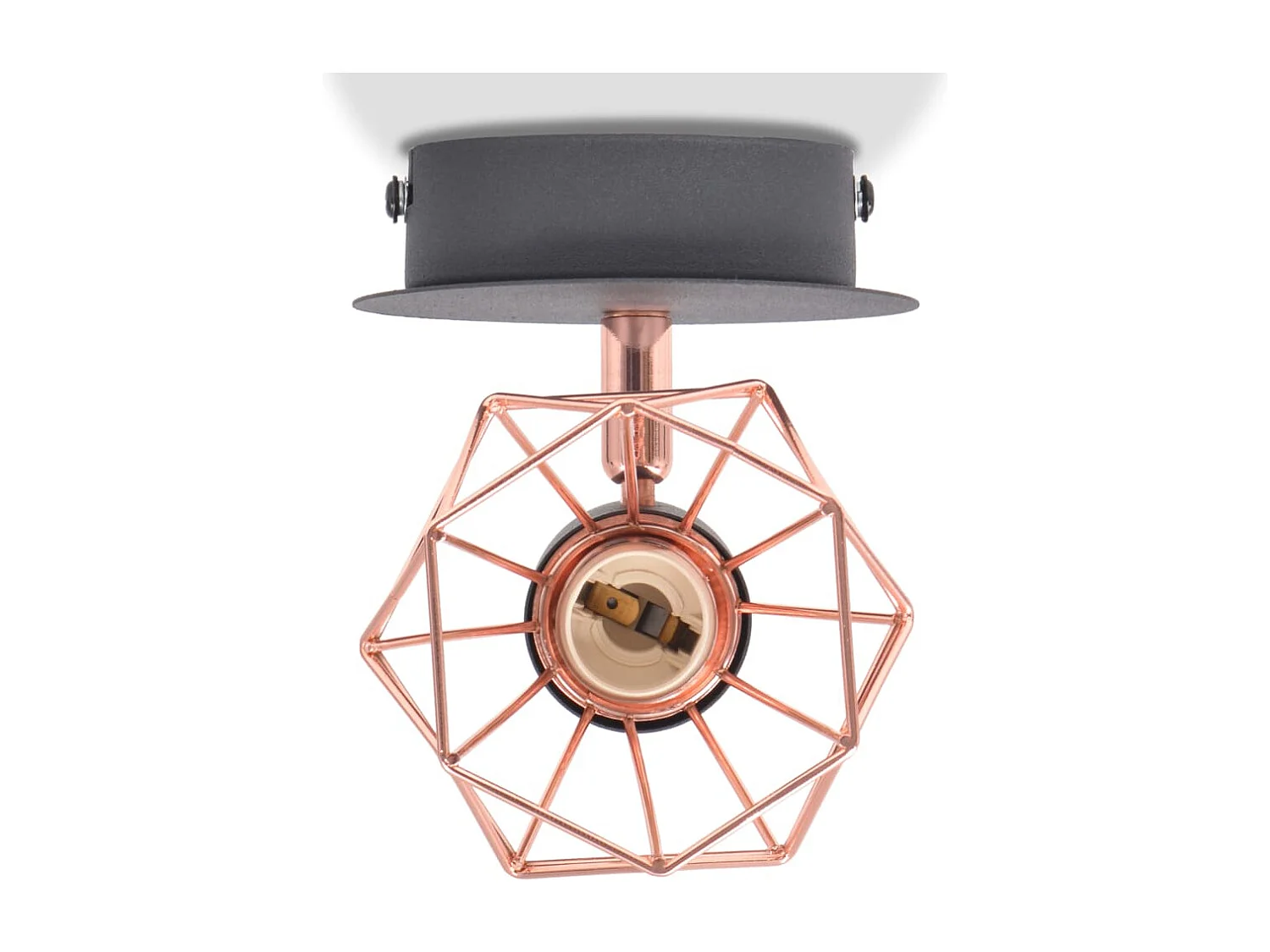 Wandlamp E14 zwart en koper 2 st BE803133