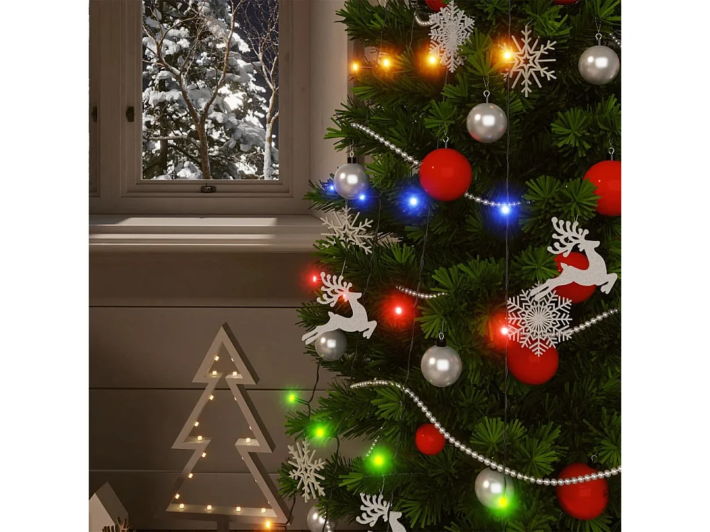 Lampes solaires 5 pcs 5x200 LED Multicolore Intérieur Extérieur FR551022