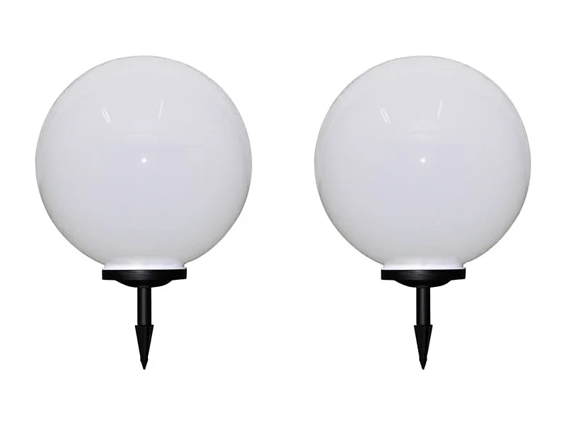 Lámparas de jardín para camino 2 uds con pica de tierra 50 cm ES943354