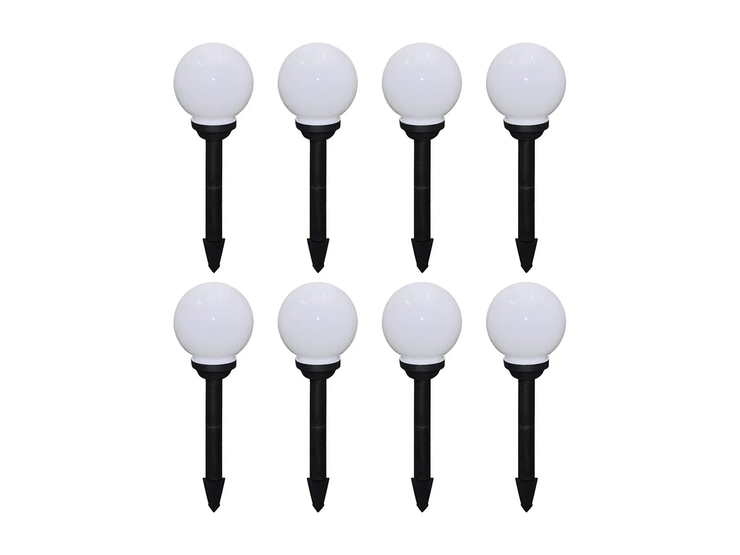 8 pcs Lampes d'allée d'extérieur à LED 15 cm et piquet au sol FR928466
