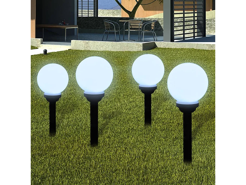 8 pcs Lampes d'allée d'extérieur à LED 15 cm et piquet au sol FR928466