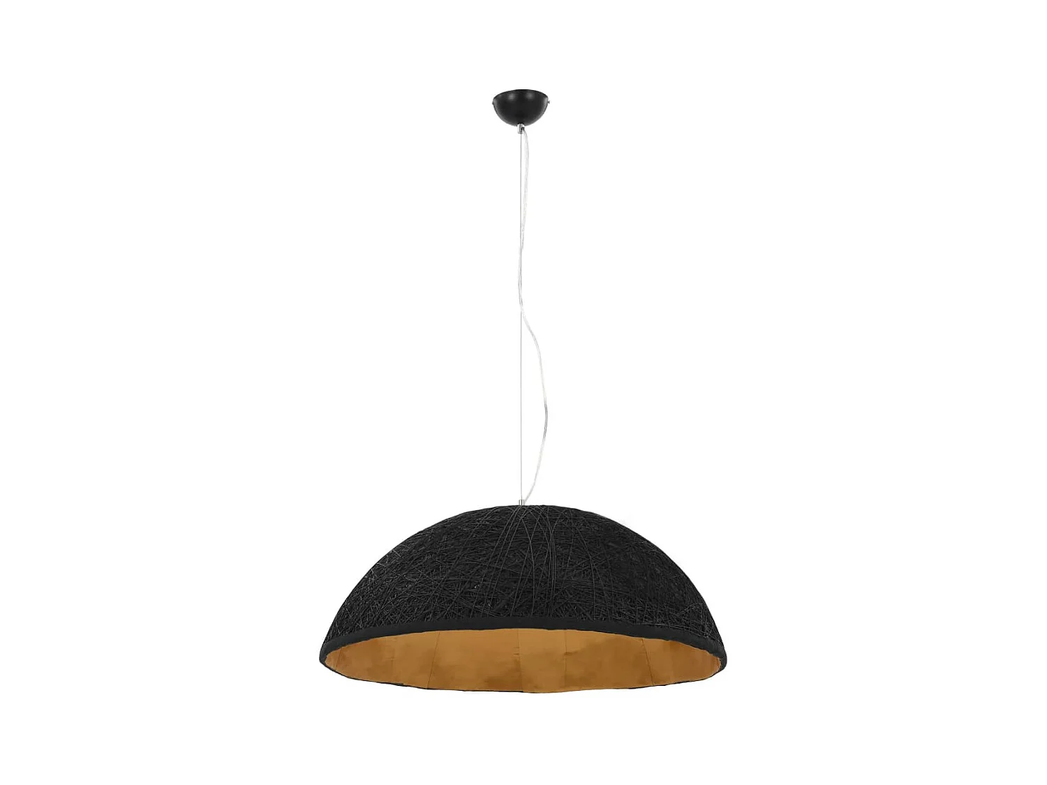 Lampe suspendue Noir et doré Ø70 cm E27 FR569456