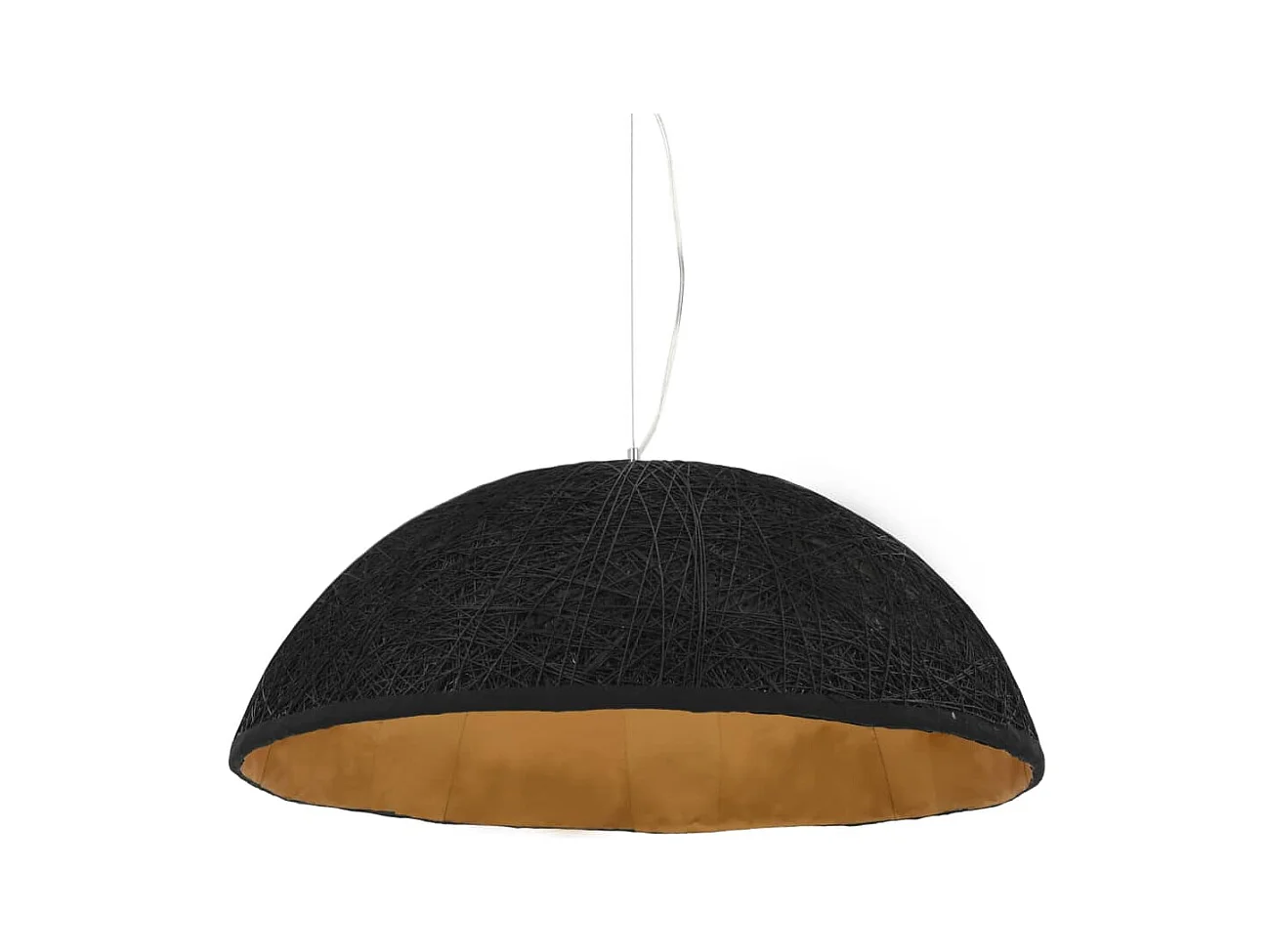 Lampe suspendue Noir et doré Ø70 cm E27 FR569456