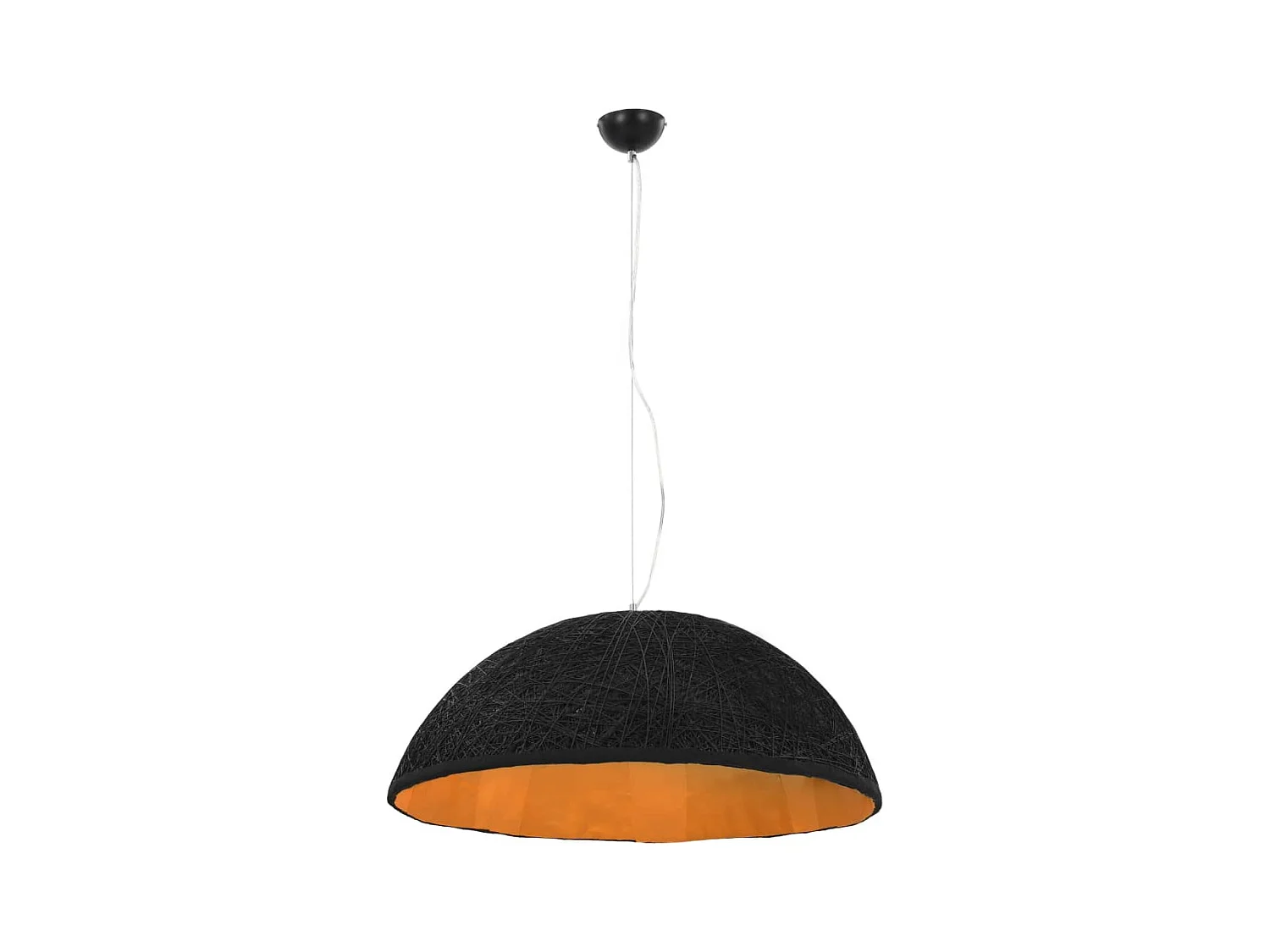 Lampe suspendue Noir et doré Ø70 cm E27 FR569456