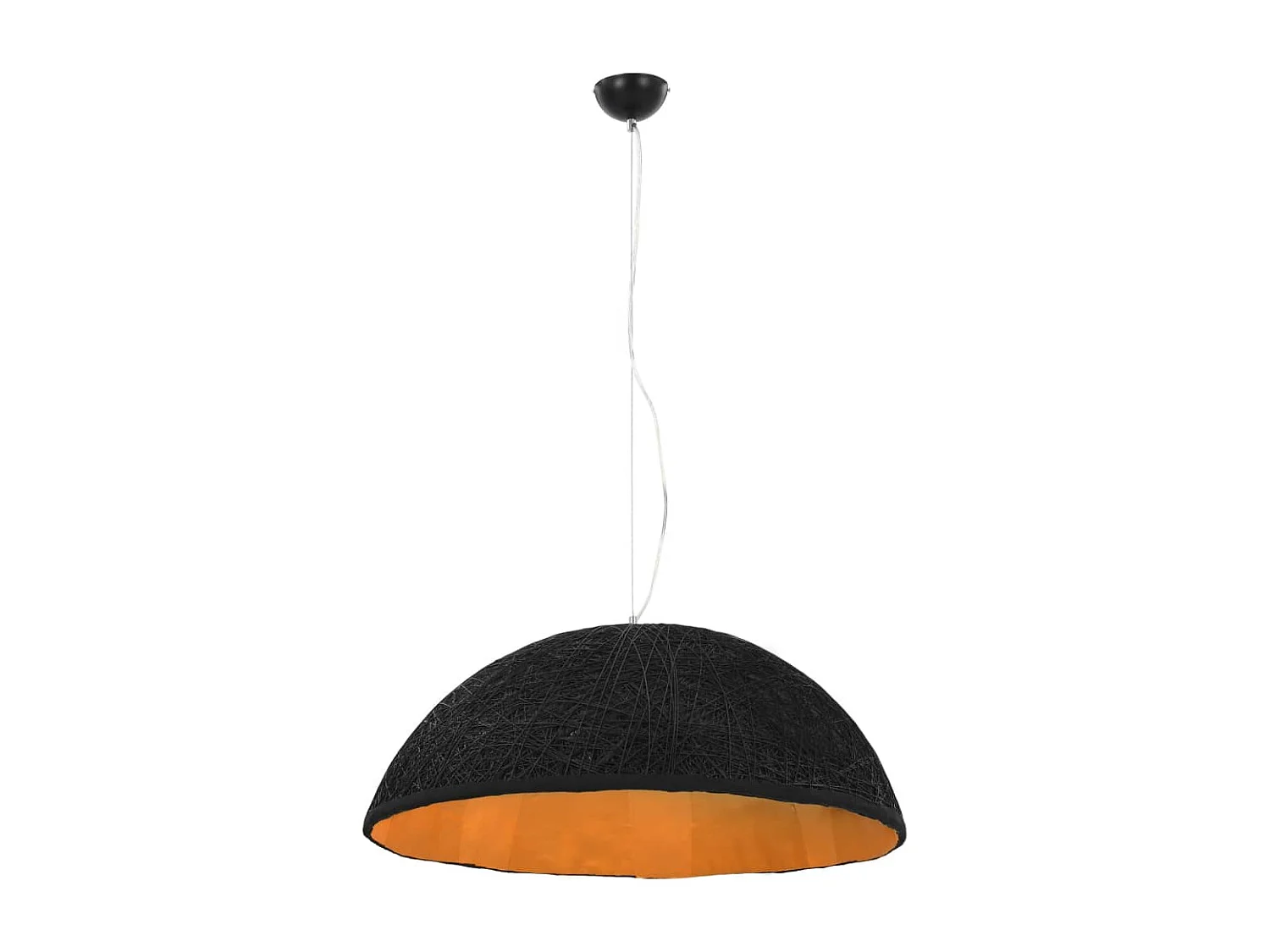 Lampe suspendue Noir et doré Ø70 cm E27 FR569456
