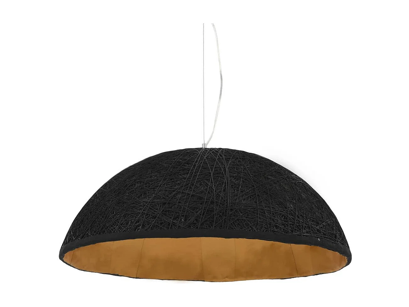 Lampe suspendue Noir et doré Ø70 cm E27 FR569456