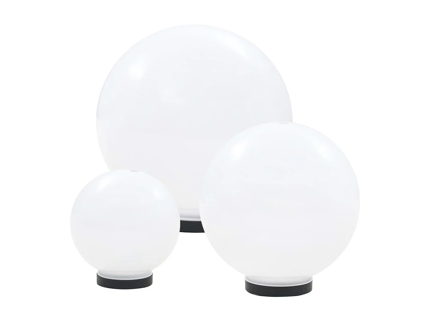 6 pcs conjunto de candeeiros esféricos LED 20/30/40 cm PMMA PT252269