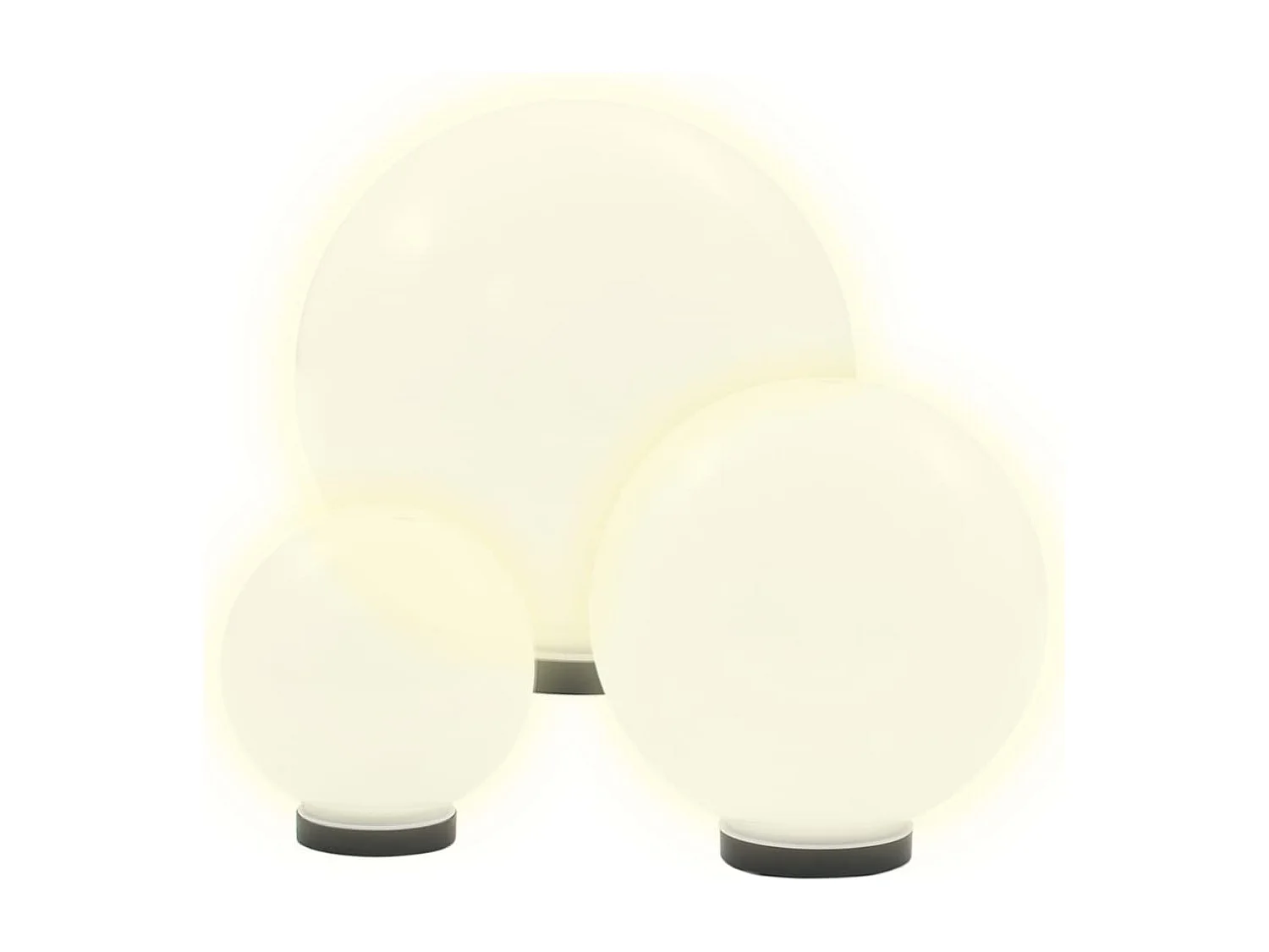 6 pcs conjunto de candeeiros esféricos LED 20/30/40 cm PMMA PT252269