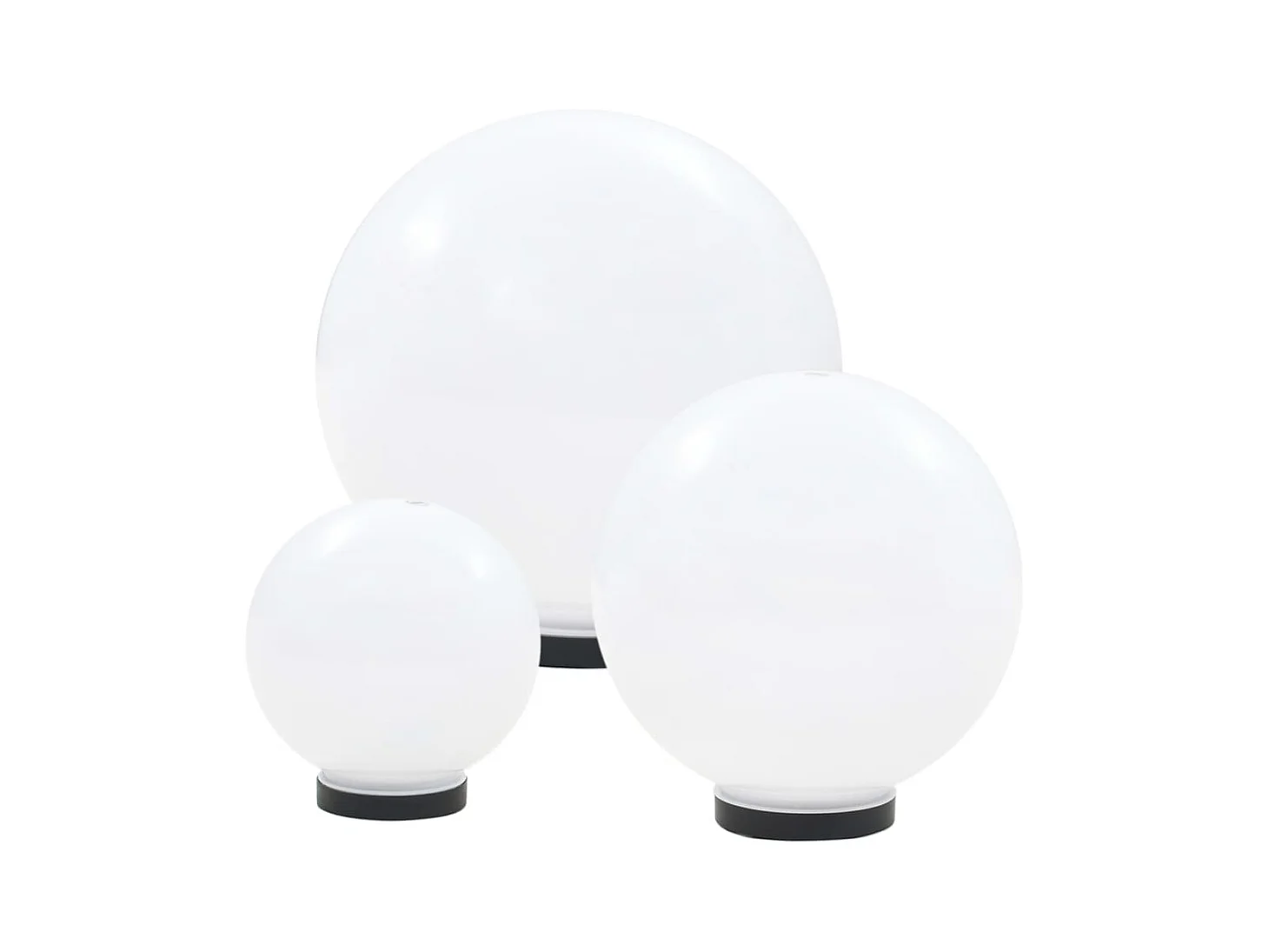 6 pcs Jeu de lampe boule à LED PMMA sphérique 20/30/40 cm FR684679
