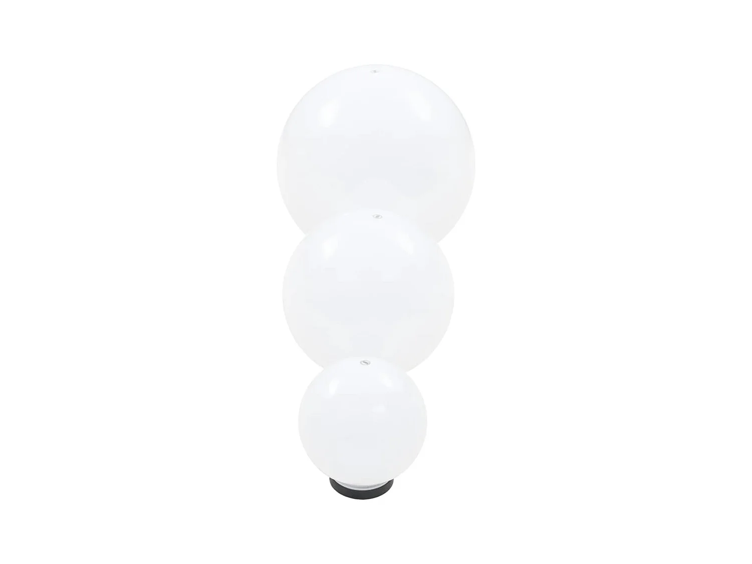 6 pcs Jeu de lampe boule à LED PMMA sphérique 20/30/40 cm FR684679