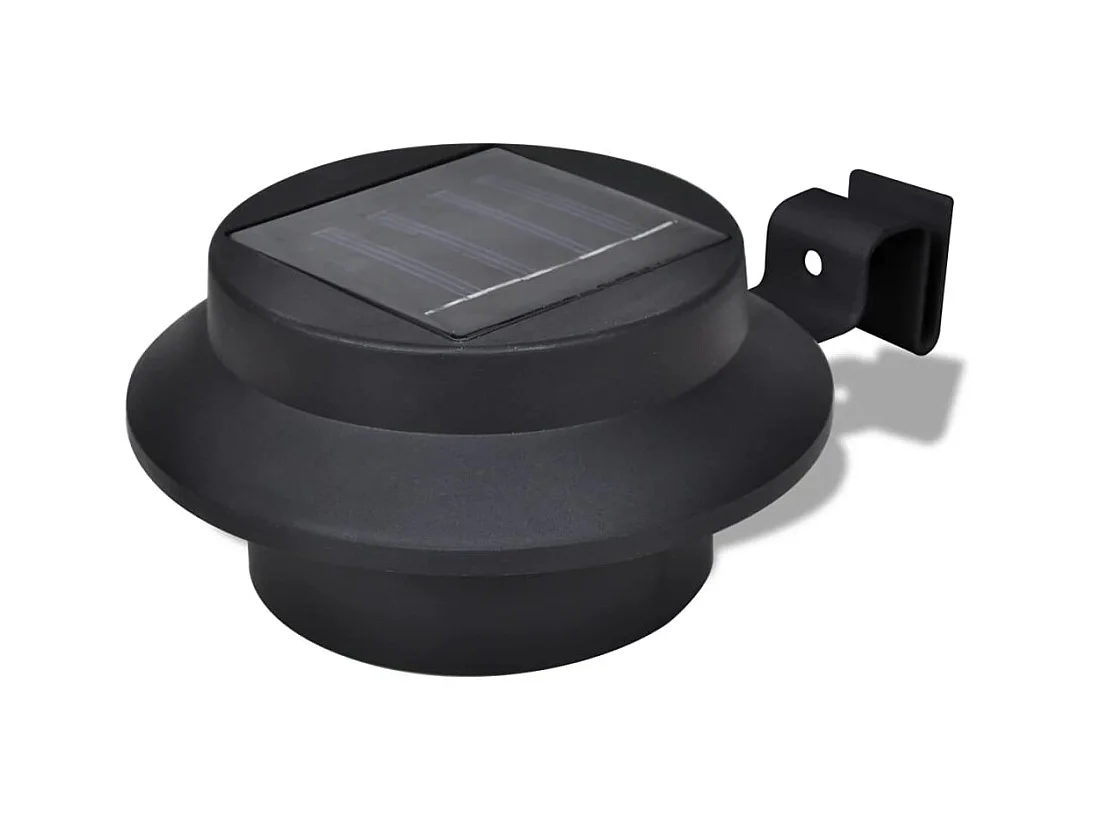 Lampes solaires 6 pcs pour clôture gouttière Noir FR155955