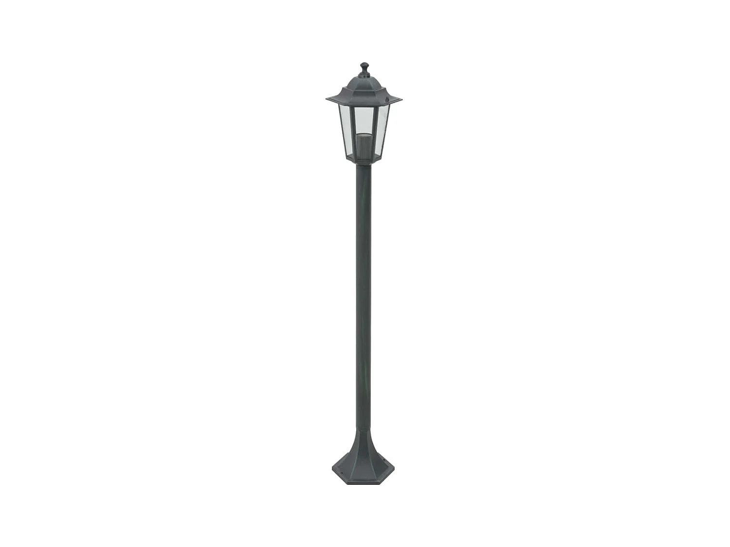 Lampe de jardin à piquet 6 pcs E27 110 cm Aluminium Vert foncé FR652666