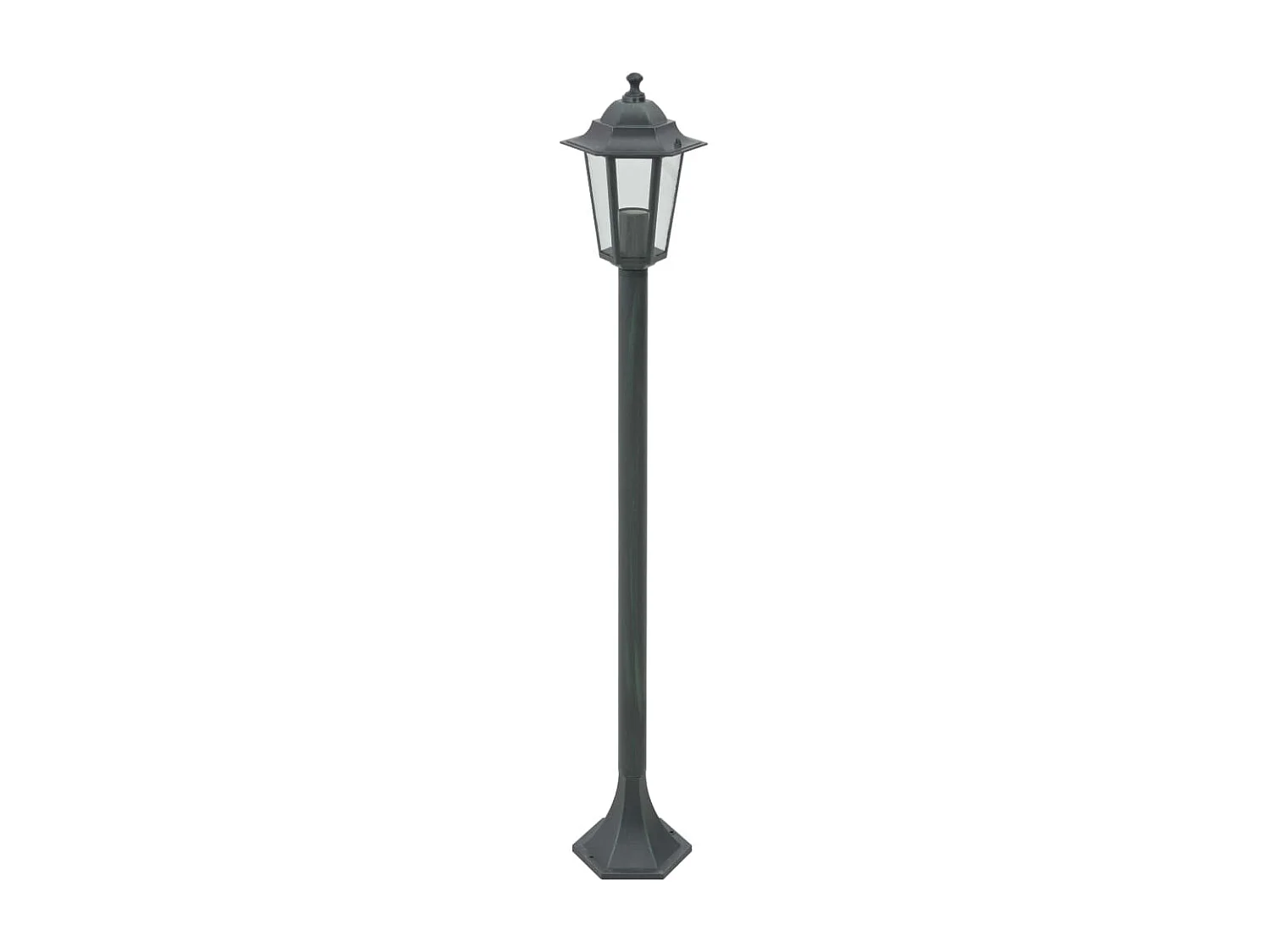 Paalverlichting voor tuin E27 110 cm aluminium donkergroen 6 st BE305077