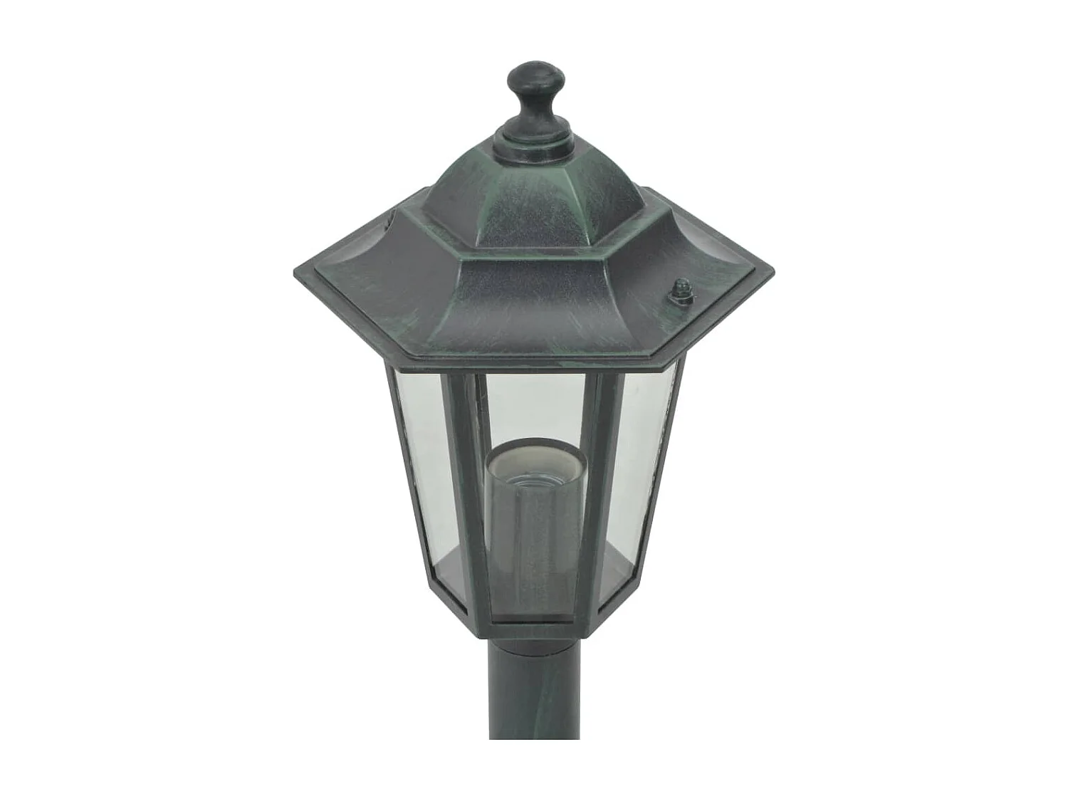 Paalverlichting voor tuin E27 110 cm aluminium donkergroen 6 st BE305077