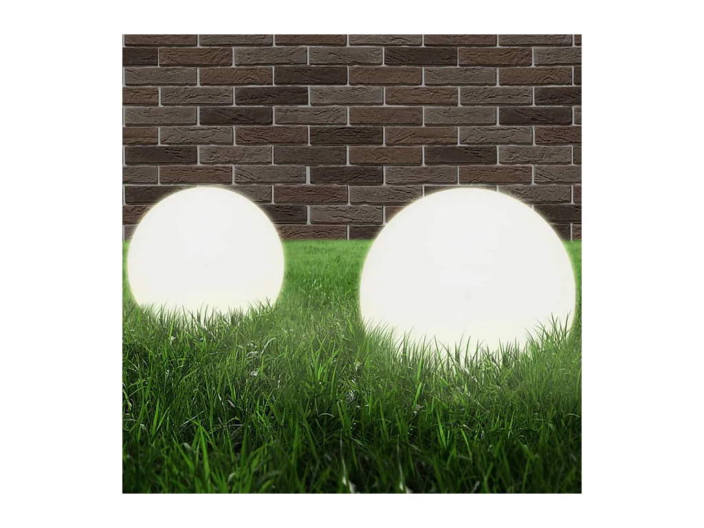 Lampe à LED sous forme de boule 2 pcs Sphérique 25 cm PMMA FR524238