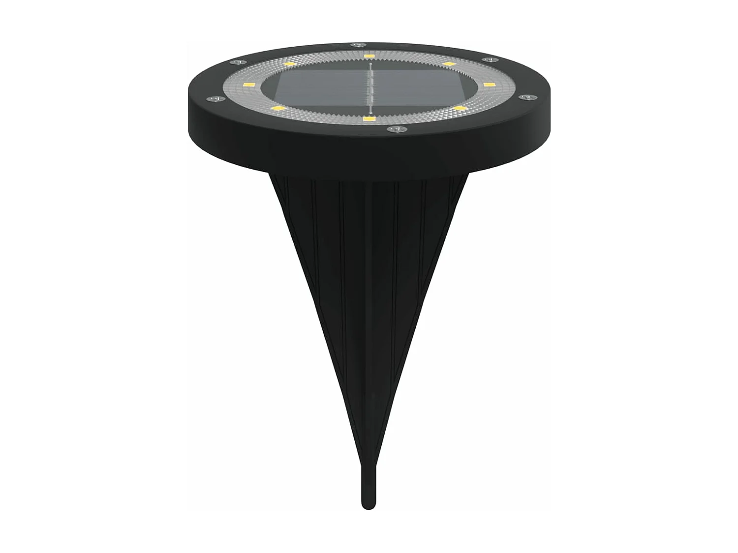 Luces solares suelo jardín con pico tierra blanco cálido 12 uds ES168131