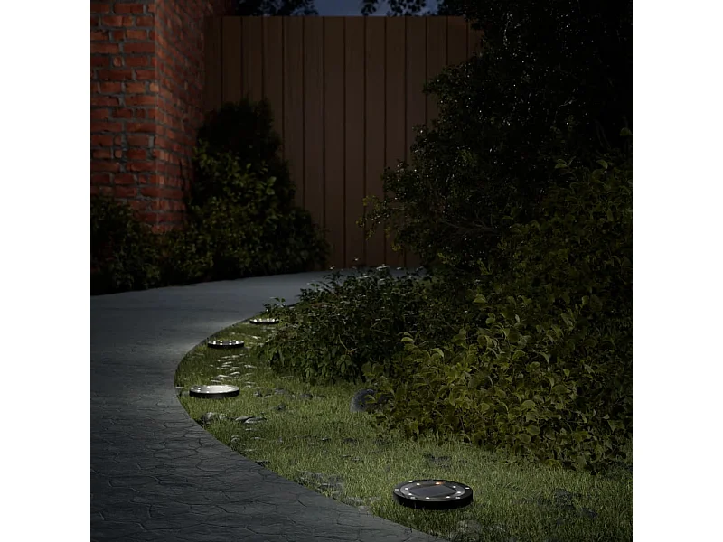 Lampes solaires de sol et piquets de sol extérieur 12 pcs FR355675