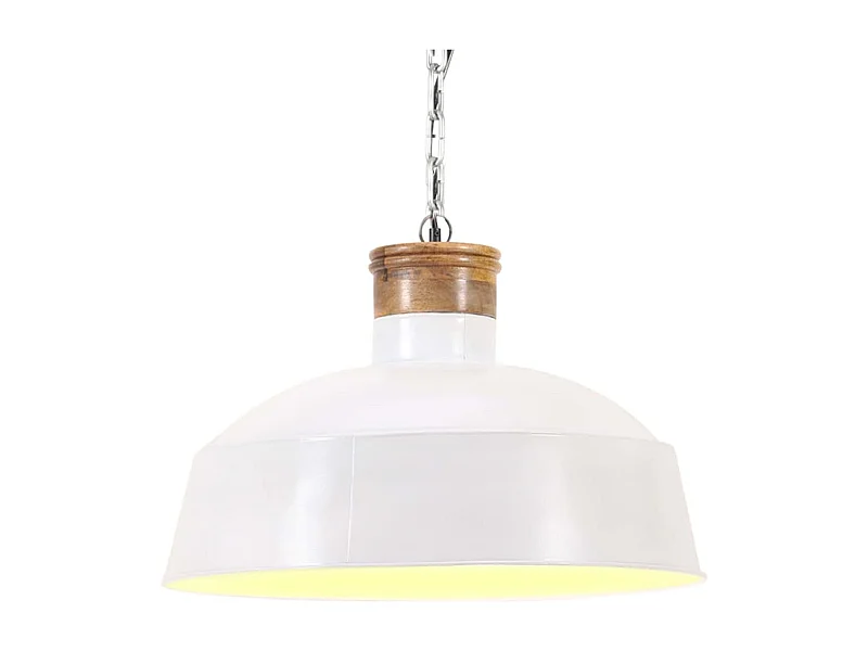 Lampe suspendue industrielle 58 cm Blanc E27 FR831926