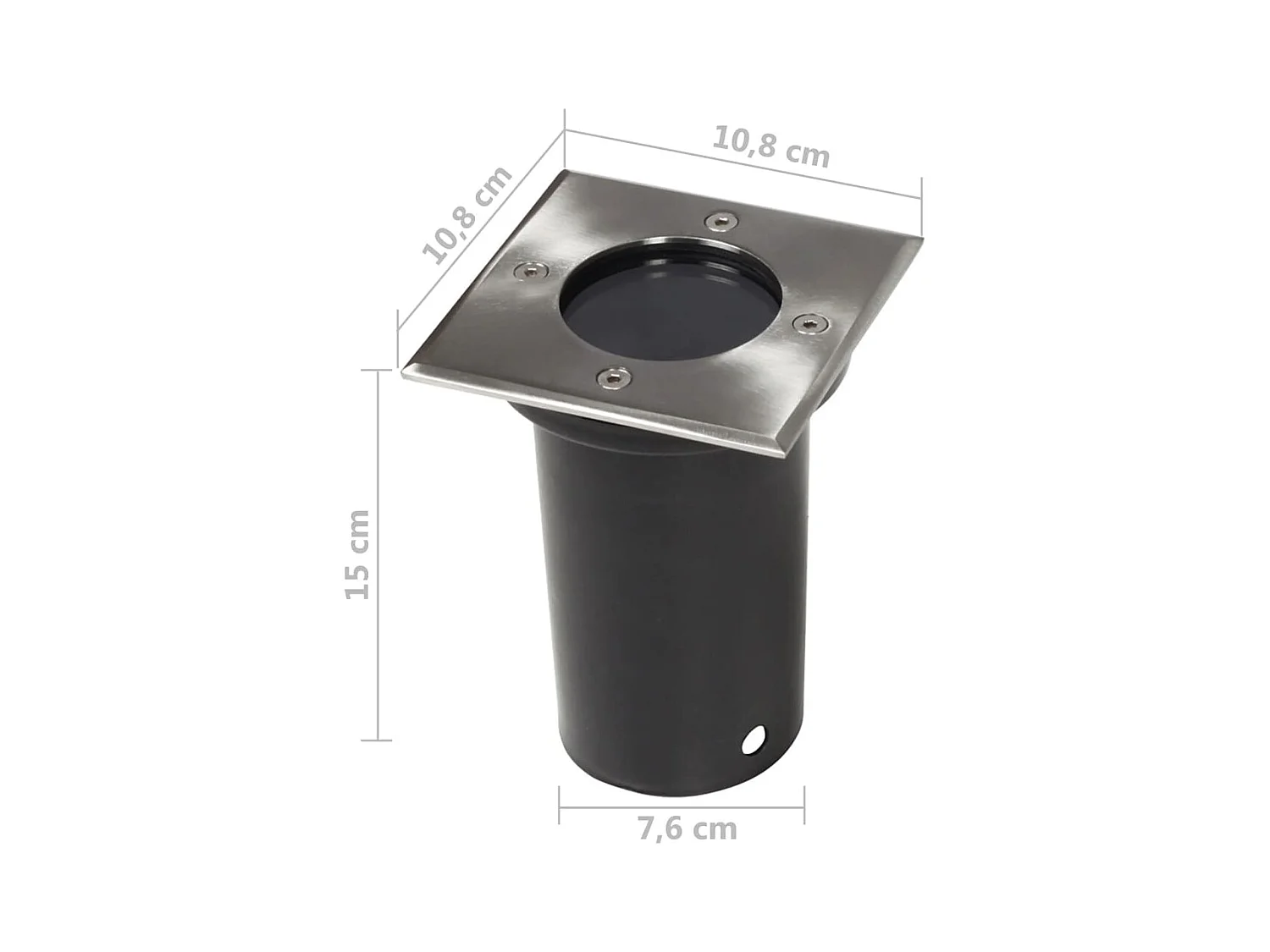 12 pcs Lampes encastrables au sol d'extérieur Carré FR674059