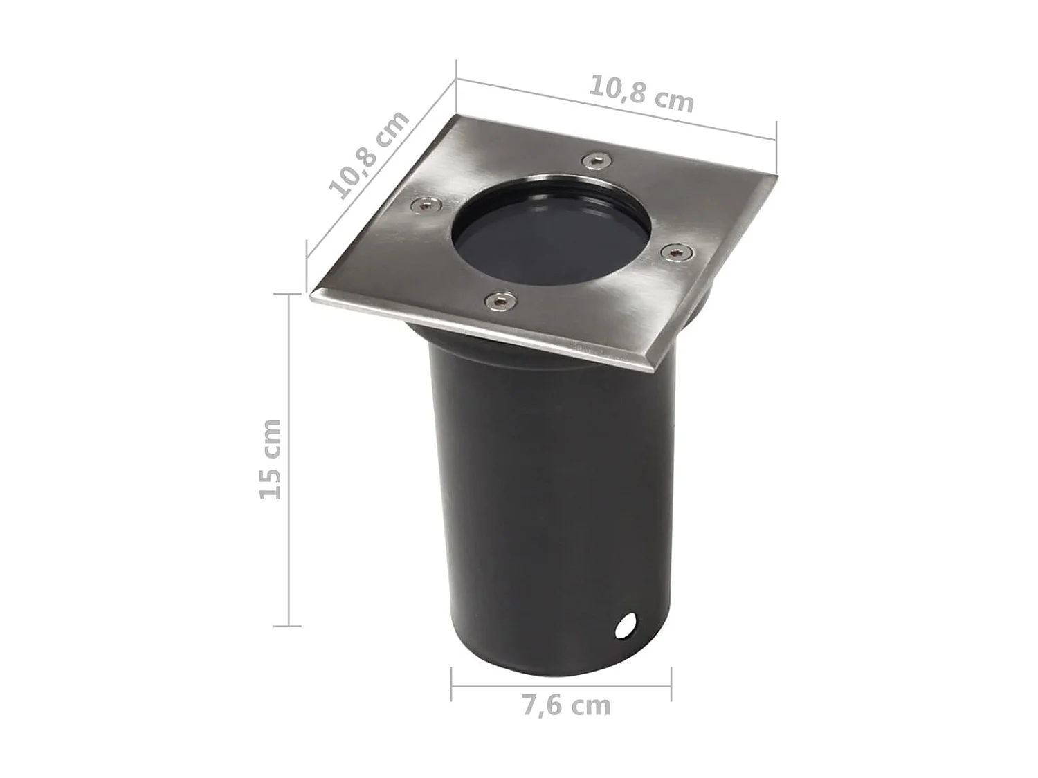 Iluminação para chão de exterior 12 pcs quadrado PT772893