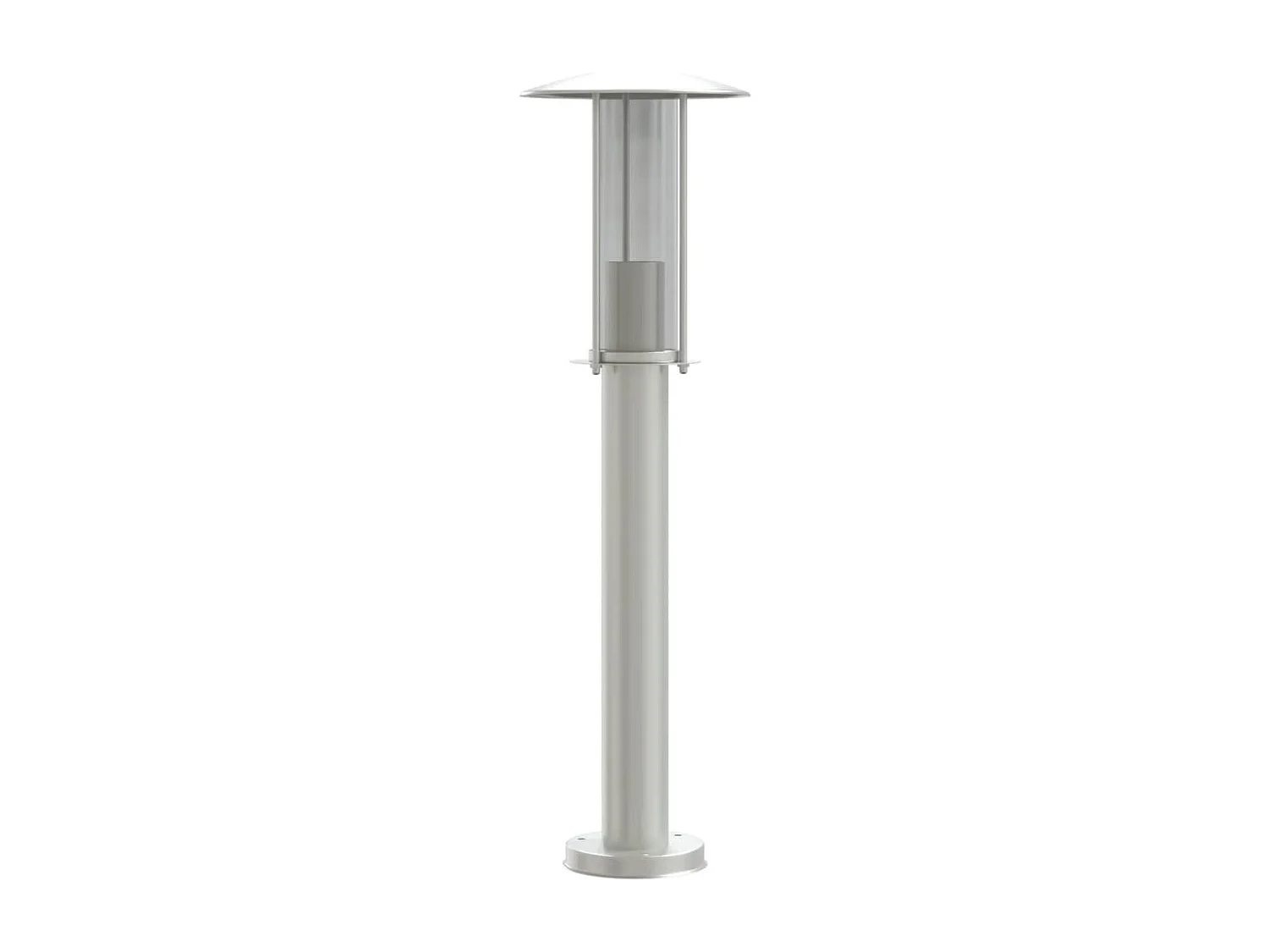 Lampadaire d'extérieur argenté 60 cm acier inoxydable FR329607