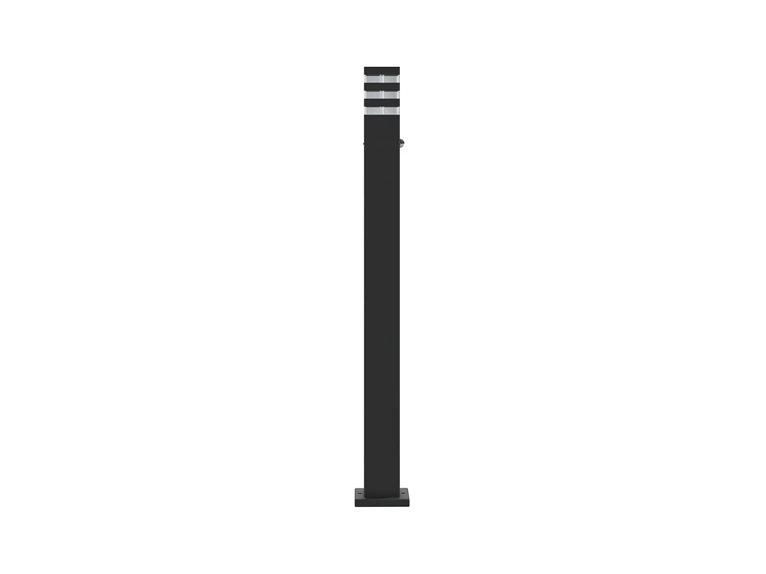 Lampadaires d'extérieur avec capteur 3 pcs noir 110cm aluminium FR751012
