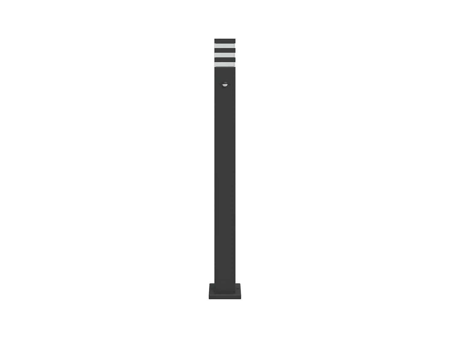 Lampadaires d'extérieur avec capteur 3 pcs noir 110cm aluminium FR751012