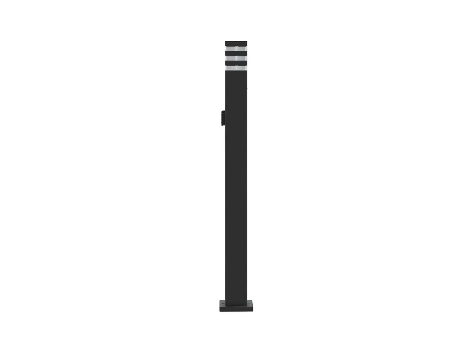 Lampadaires d'extérieur avec sortie 3 pcs noir 110 cm aluminium FR865269