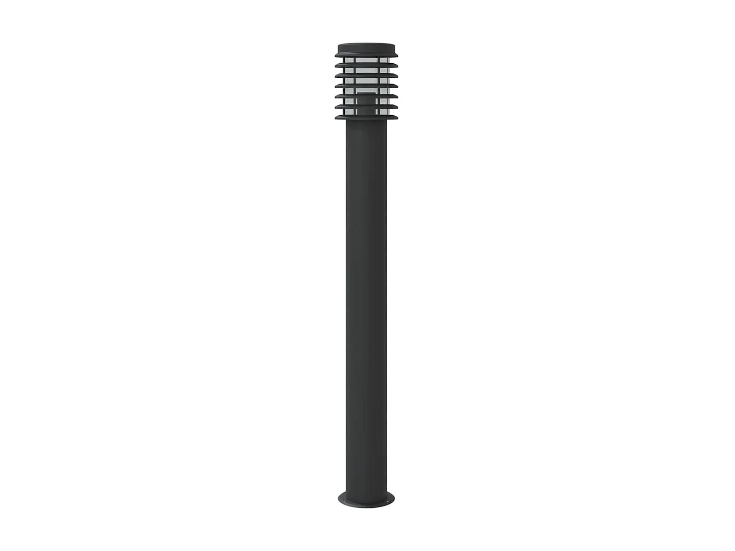 Lampadaire d'extérieur noir 110 cm acier inoxydable FR117037