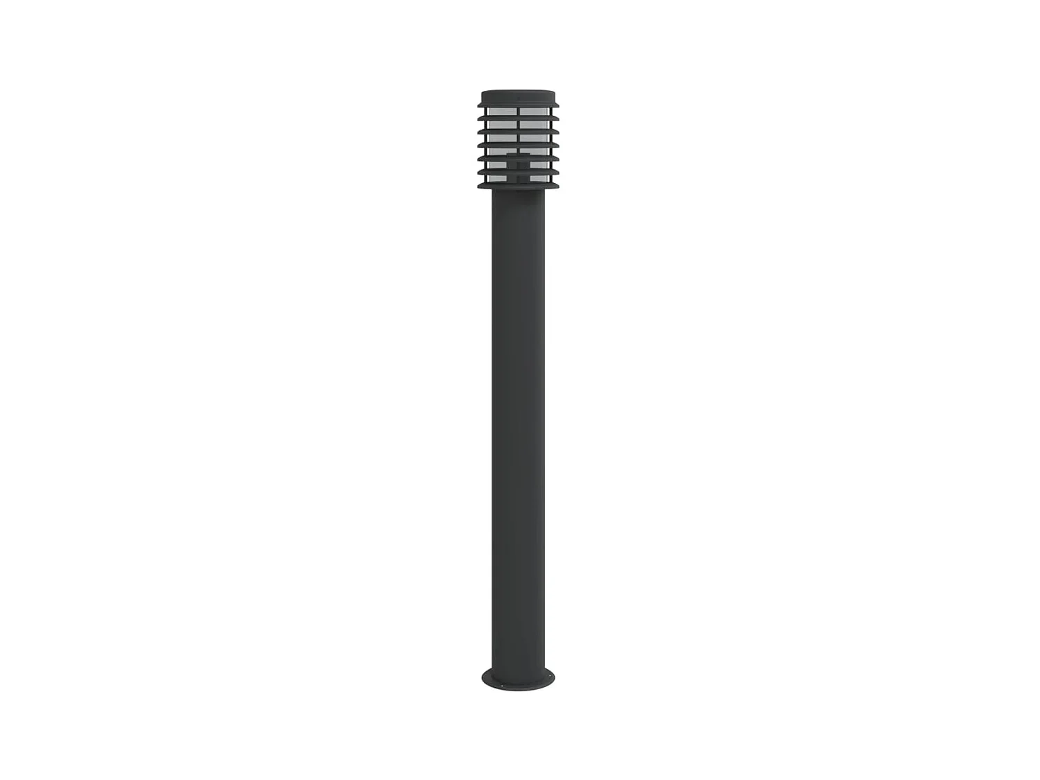 Lampadaire d'extérieur noir 110 cm acier inoxydable FR117037