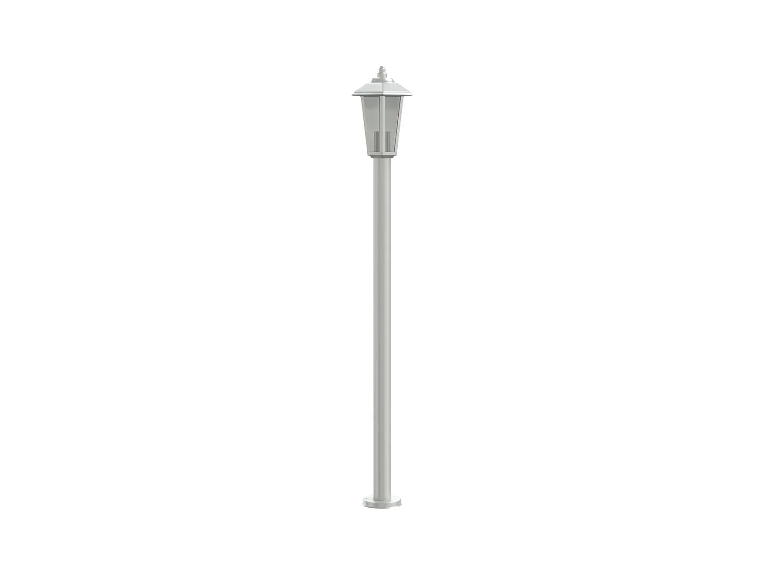 Lampadaires d'extérieur 3 pcs argenté 120 cm acier inoxydable FR176312