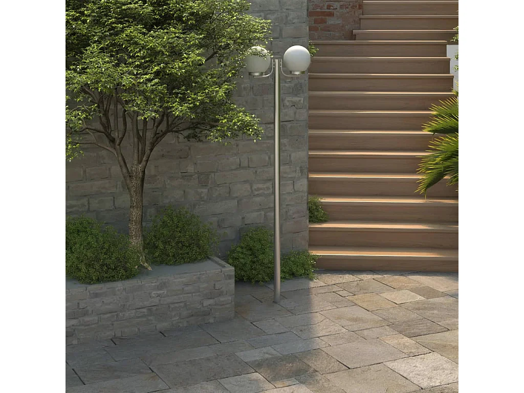 Lampadaire de jardin 2 lampes 220 cm FR942943