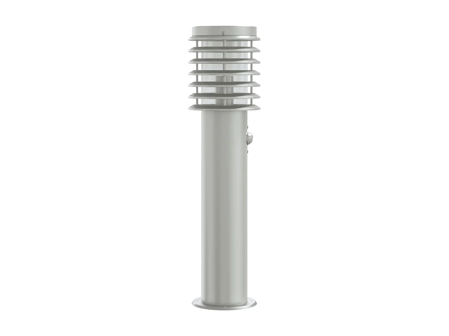 Lampadaire d'extérieur avec capteur argenté acier inoxydable FR301162