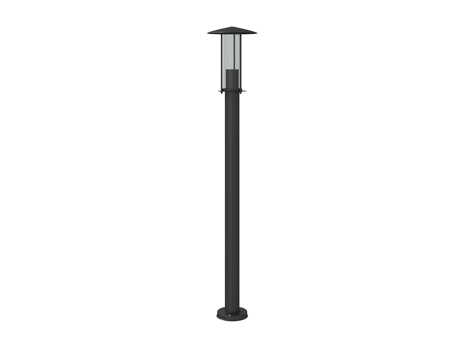 Lampadaires d'extérieur 3 pcs noir 100 cm acier inoxydable FR188917
