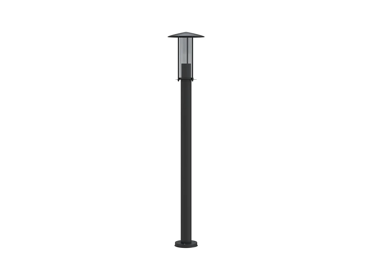 Lampadaires d'extérieur 3 pcs noir 100 cm acier inoxydable FR188917