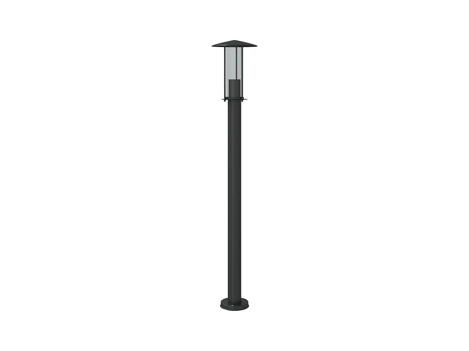 Lampadaires d'extérieur 3 pcs noir 100 cm acier inoxydable FR188917
