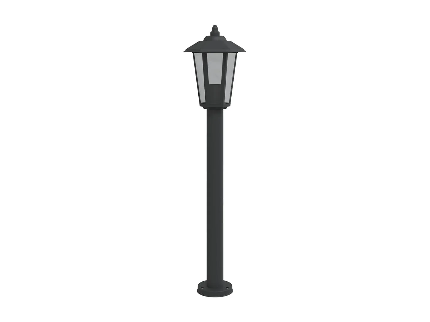 Lampadaire d'extérieur noir 80 cm acier inoxydable FR554673