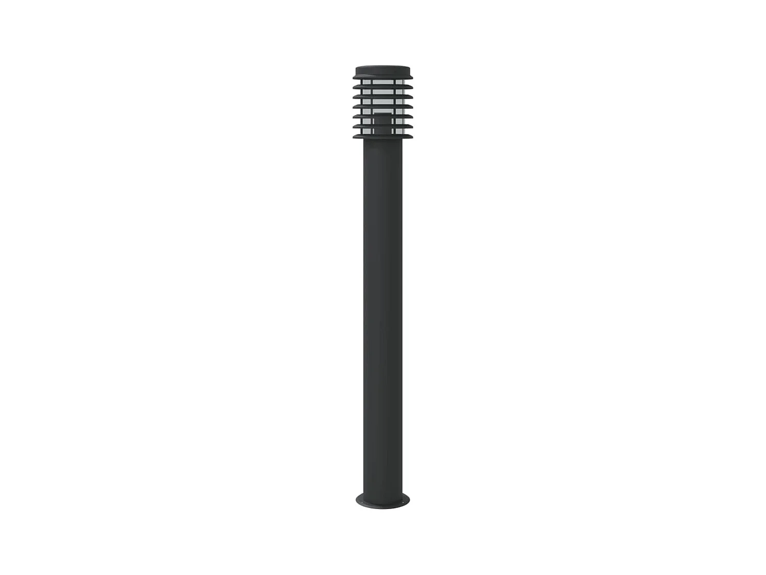 Lampadaires d'extérieur 3 pcs noir 110 cm acier inoxydable FR421466