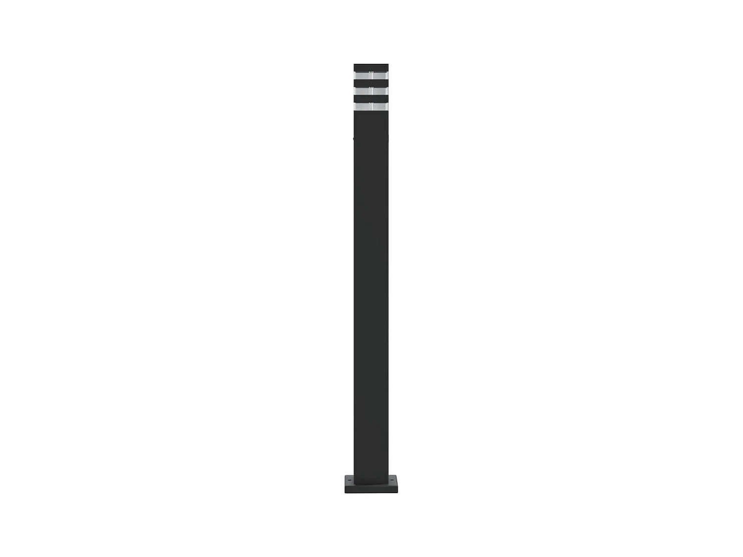 Lampadaires d'extérieur 3 pcs noir 110 cm aluminium FR241968