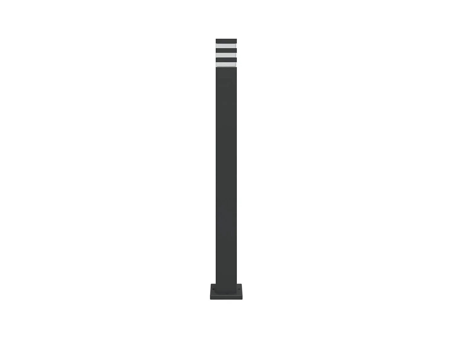 Lampadaires d'extérieur 3 pcs noir 110 cm aluminium FR241968