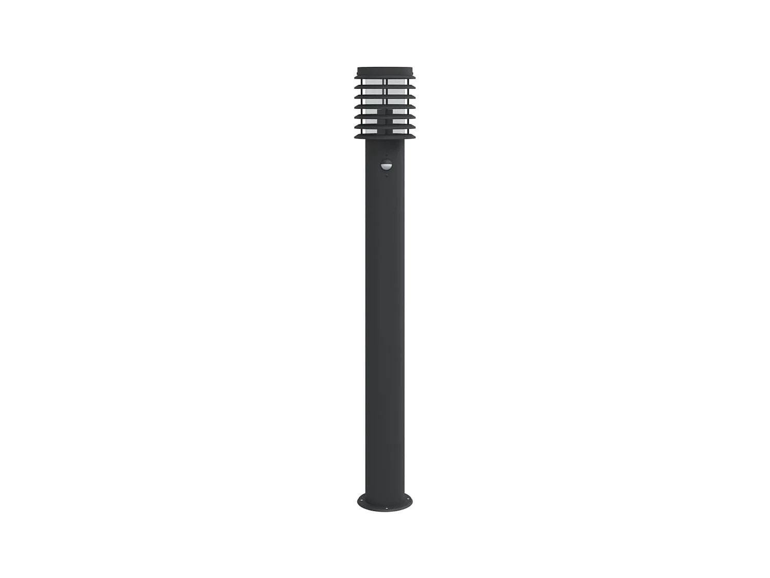 Lampadaires d'extérieur et capteurs 3 pcs noir acier inoxydable FR460105