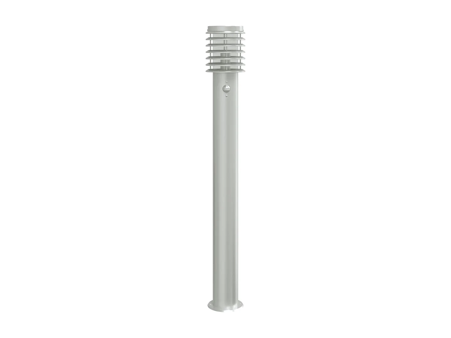 Lampadaire d'extérieur avec capteur argenté acier inoxydable FR559343