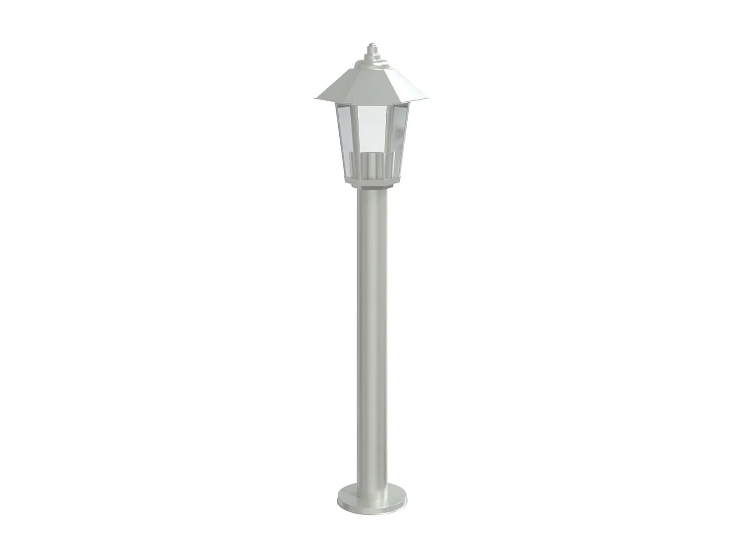 Lampadaire d'extérieur argenté 80 cm acier inoxydable FR122105
