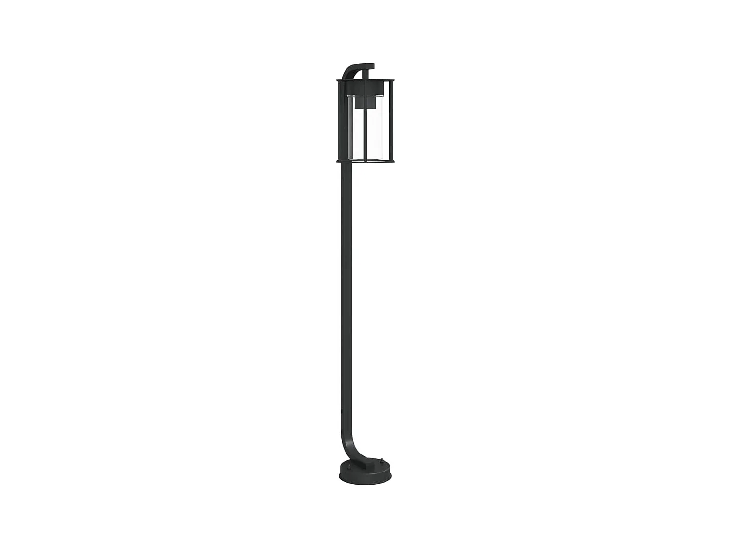 Lámpara de suelo de exterior acero inoxidable negro 100 cm ES422583