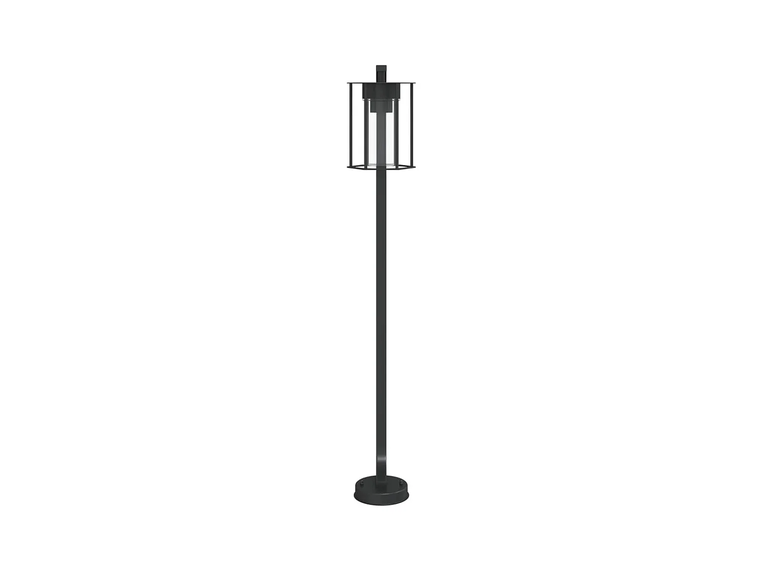 Lámpara de suelo de exterior acero inoxidable negro 100 cm ES422583